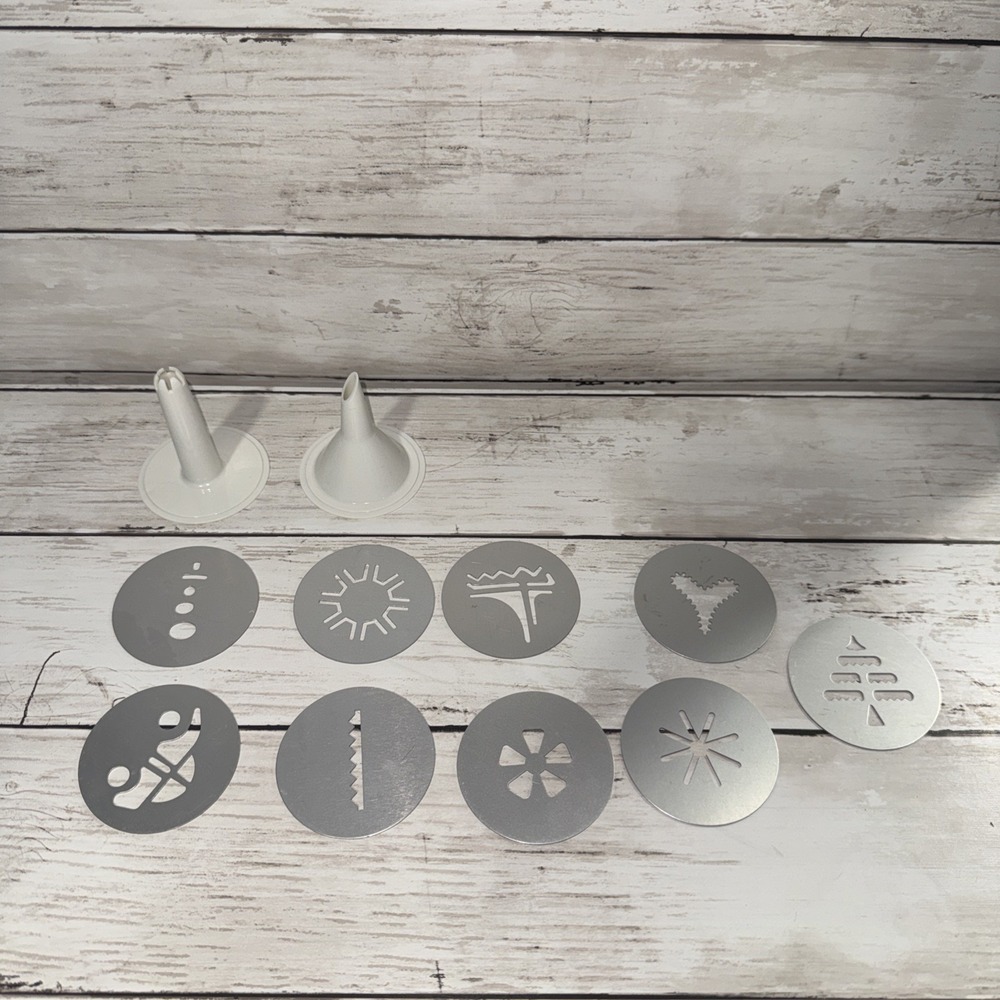 Hamilton Beach Super Shooter 9 Cookie Discs 2 Decorating Tips Replacements 80000